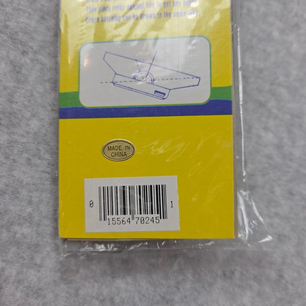 Rolling Ruler 12 Inch Parallel Drawing Tool Protractor Yellow Multi-Purpose New - Picture 5 of 7